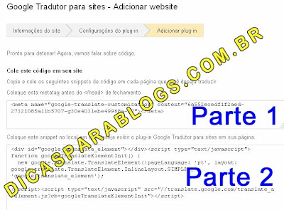 Código Google Tradutor para Sites e Blogs