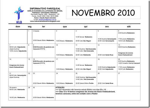 calendario novembro