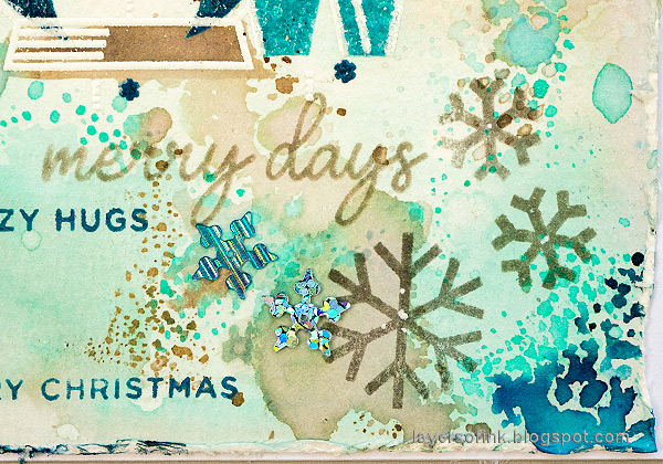 Layers of ink - Let It Snow Card Tutorial by Anna-Karin Evaldsson.