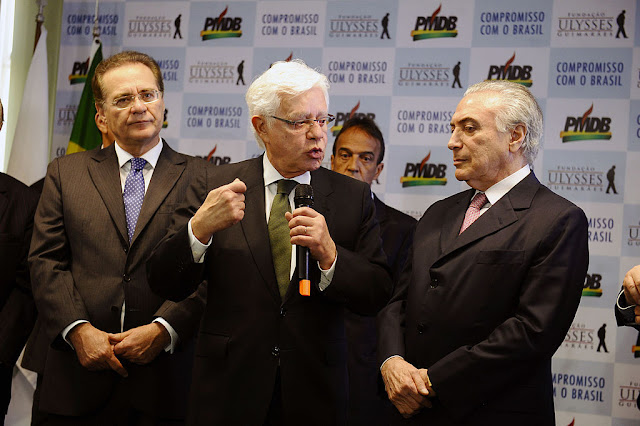 Renan Calheiros, Moreira Franco e Michel Temer