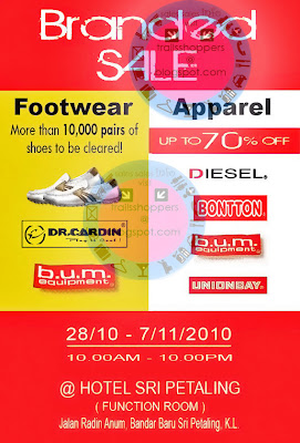 Footwear & Apparel Branded Sale @ Sri Petaling
