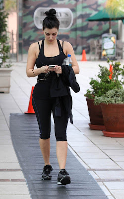 Kim Kardashian out for a workout session in LA