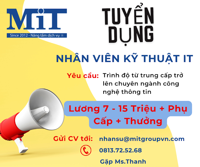 Tuyển Dụng Nhân Viên Kỹ Thuật IT