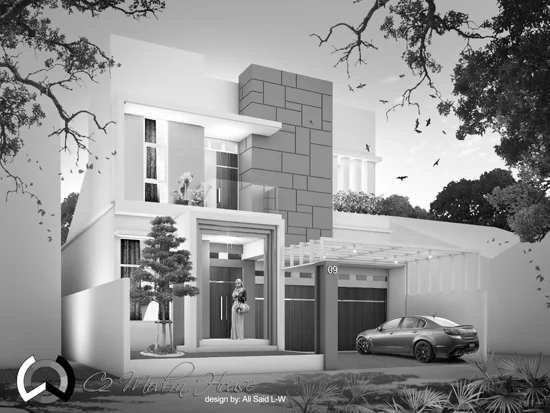 Rumah modern minimalis 2 lantai