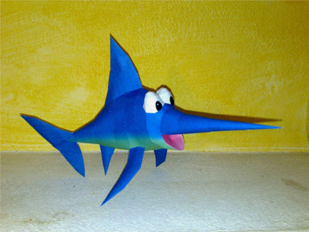 Enguarde the Swordfish Papercraft