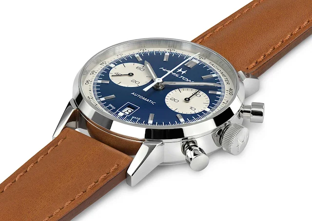 Hamilton American Classic Intra-Matic Auto Chrono 40 mm with blue dial (ref. H38416541)