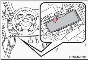 Under the driver’s side instrument panel