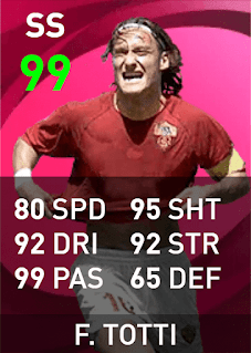 Max Rating PES 2021 Francesco Totti (Iconic Moment, 99)