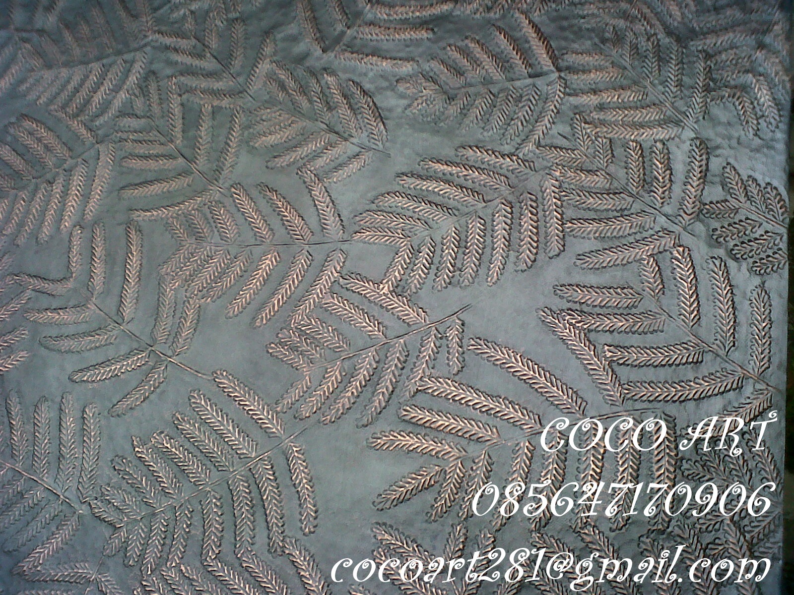  hiasan  dinding tembaga daun  pisang  tembaga Coco Art 