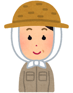 農家の女性のイラスト（笑顔）