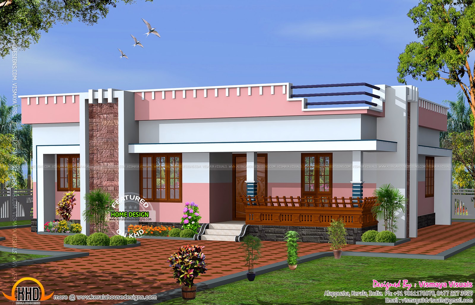  Simple  and small flat roof  home  Kerala home  design  and 