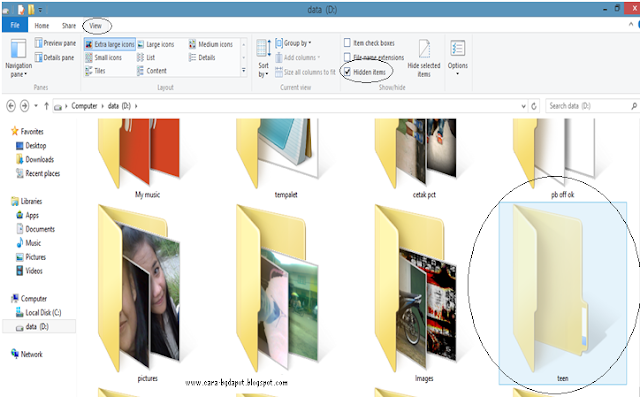 Cara Menyembunyikan File Dan Menampilkannya Kembali Pada Windows 8