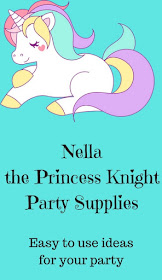 Nella the Princess Knight party supplies-paper goods, crafts, games and favors