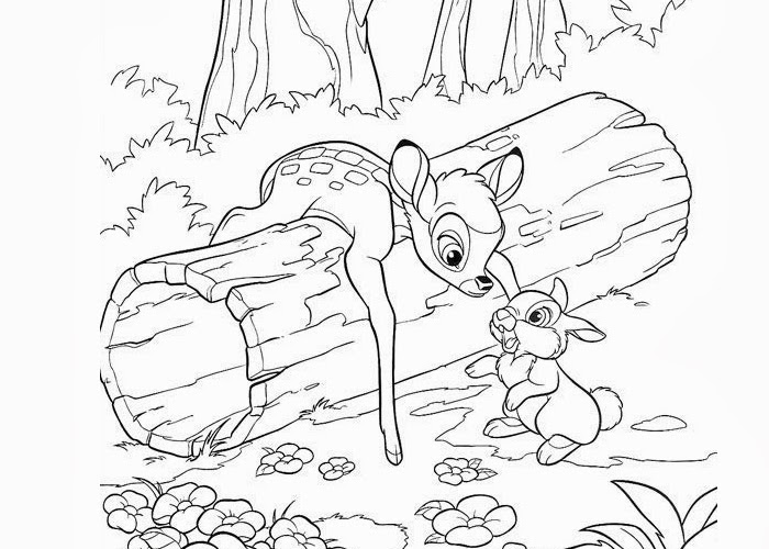 Bambi Thumper coloring pages | Free Coloring Pages and Coloring Books for Kids