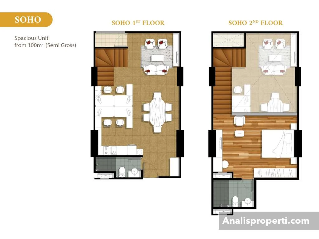 Apartemen Roseville Suite Tipe Soho