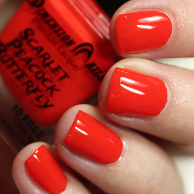 Dimension Nails Scarlet Peacock Butterfly swatch