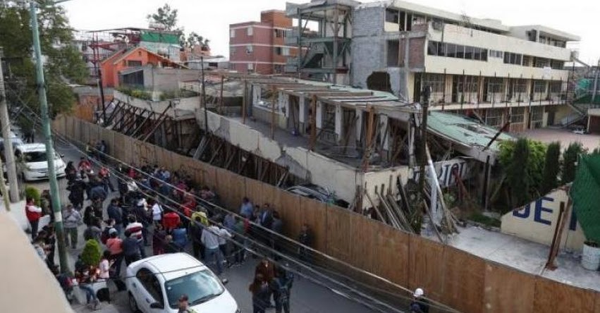 Gobierno de México inició la demolición del colegio donde fallecieron 21 niños tras el terremoto de 7.1 en septiembre de 2017