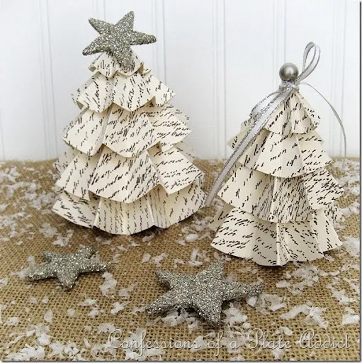 CONFESSIONS OF A PLATE ADDICT Easy Vintage Paper Trees