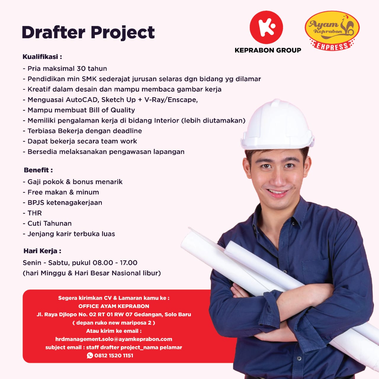 Loker Ayam Keprabon Solo Baru Drafter Project, Purchasing, dll