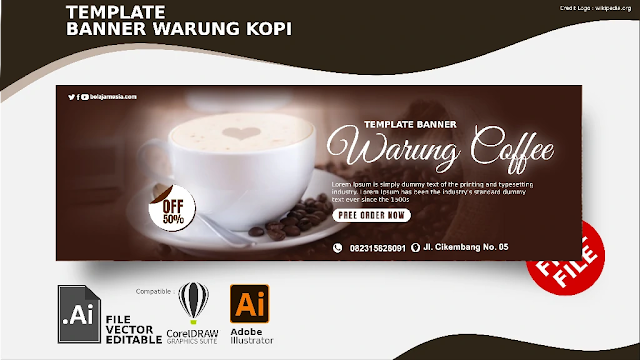 Free File Spanduk : Contoh Banner warung kopi Beserta Filenya Berbabagi Format