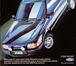 Propaganda do Escort (Ford) em 1988.