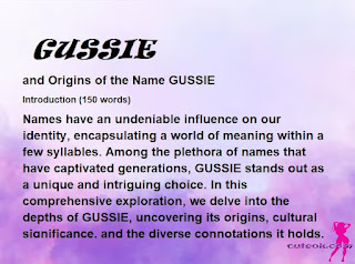 meaning of the name "GUSSIE"