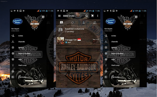 download BBM Mod Thema Harley Davidson Clone Versi 