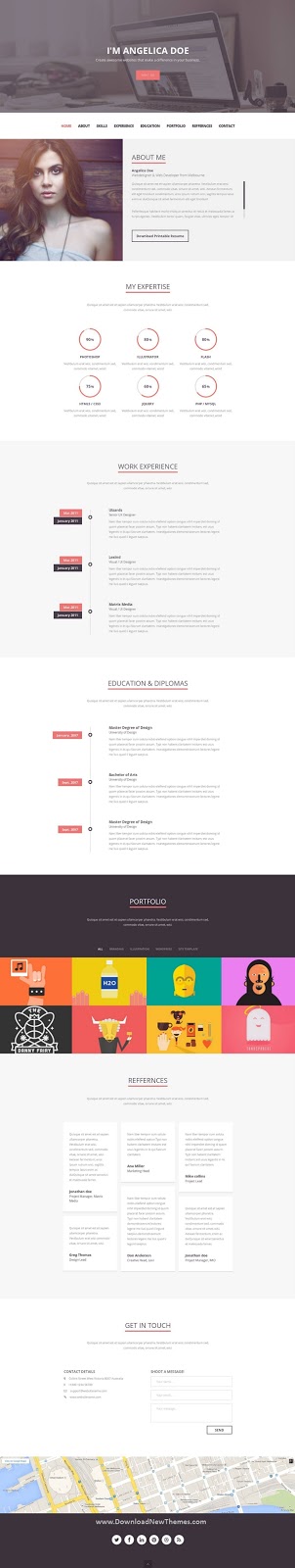  CV Resume HTML Template 