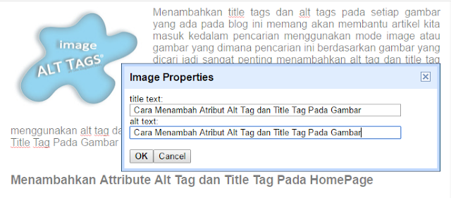 Cara Menambah Atribut Alt Tag dan Title Tag Pada Gambar
