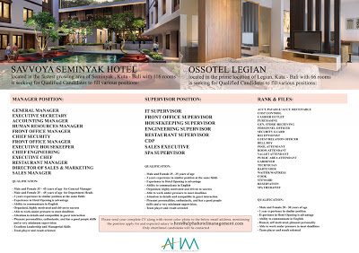 Seminyak Hotel Job