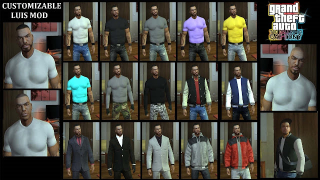 Luis Customization Pack in GTA 4 The Ballad of Gay Tony