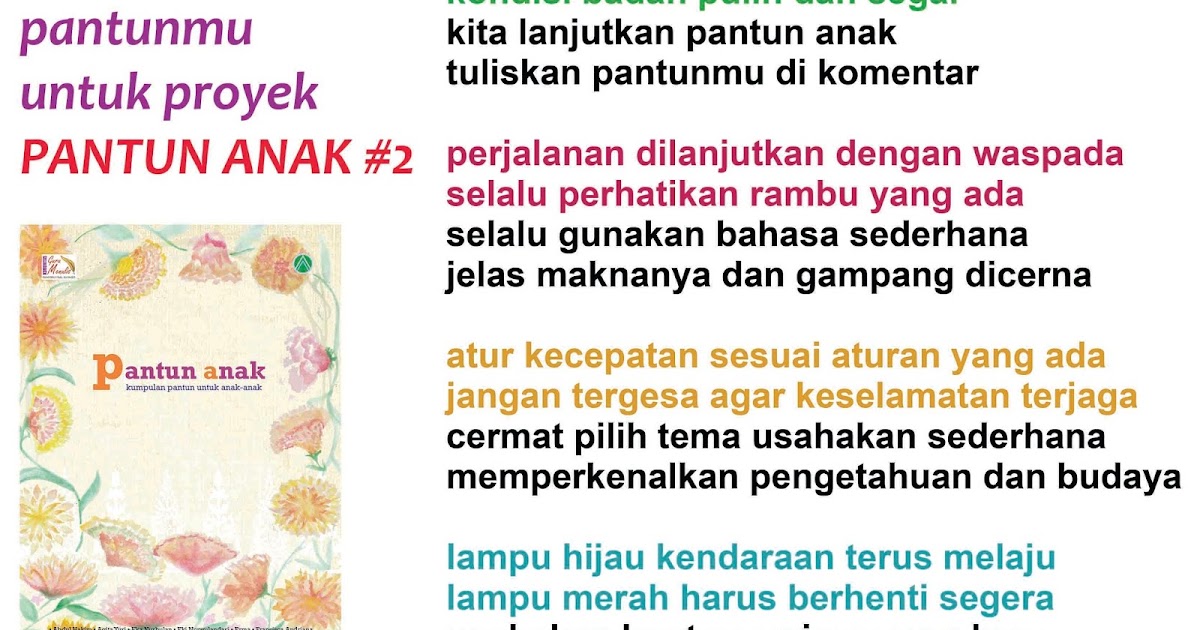 Pantun Anak: Proyek Penulisan dan Penerbitan Berkelanjutan 