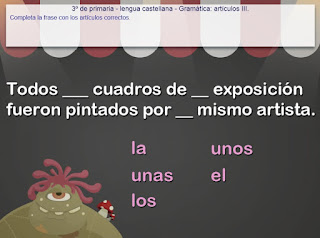 http://www.mundoprimaria.com/juegos-lenguaje/juego-articulos/