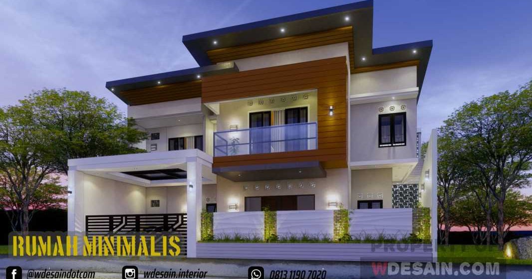  Desain  Rumah  Ukuran Tanah 15x20m 2  lantai  model minimalis 