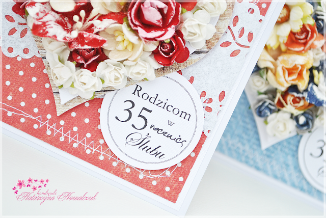 Kartki z okazji 35 rocznicy ślubu scrapbooking