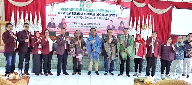 WAKIL BUPATI SIMALUNGUN BUKA MUSDA III DPD PPNI KABUPATEN SIMALUNGUN TAHUN 2023