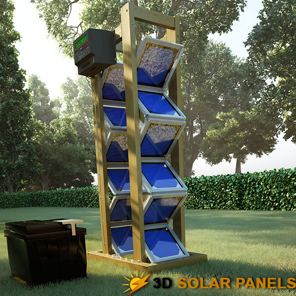 vertically stacked solar panels | Solar system for home