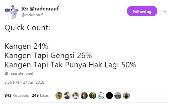 10 Meme Lucu 'Quick Count' Ini Bikin Gagal Move On