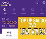 Cara Top Up OVO lewat ATM dan Transfer ke Rekening BCA 