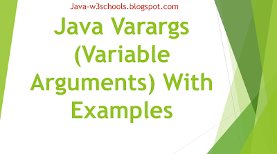 Java Varargs (Variable Arguments) With Examples