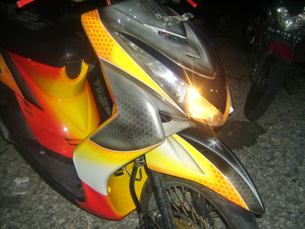 Modifikasi Mio Soul Airbrush Ombilin Singkarak Motor Expose