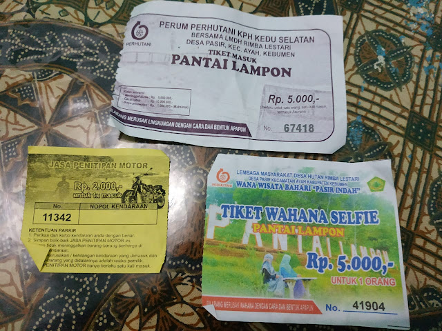 tiket masuk pantai lampon kebumen