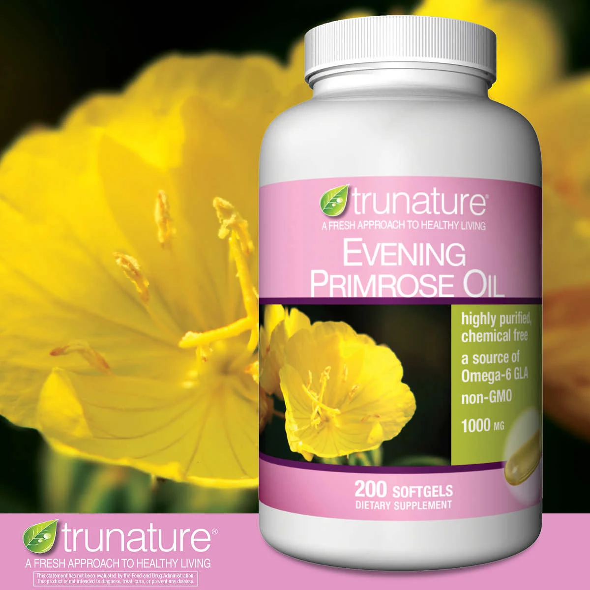 Tinh dầu hoa anh thảo Trunuture Evening Primrose Oil 1000mg 200 viên - Mỹ