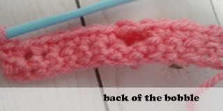 crochet bobble stitch reverse side