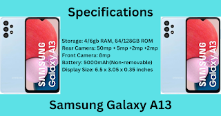 Samsung galaxy A13 specifications