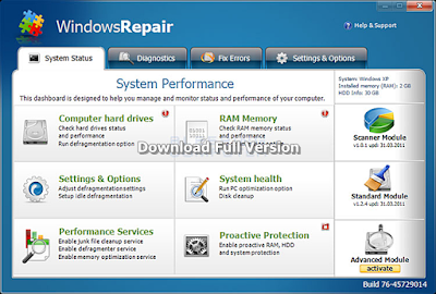 Tweaking Windows Repair 4.7.2 Free Download