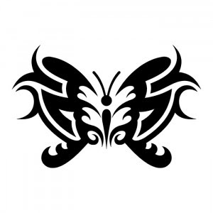 Tribal Butterfly Tattoo Design