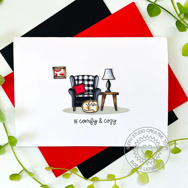 Sunny Studio Stamps: Cozy Christmas Holiday Card by Bobbi Lemanski (featuring Autumn Tree Dies)