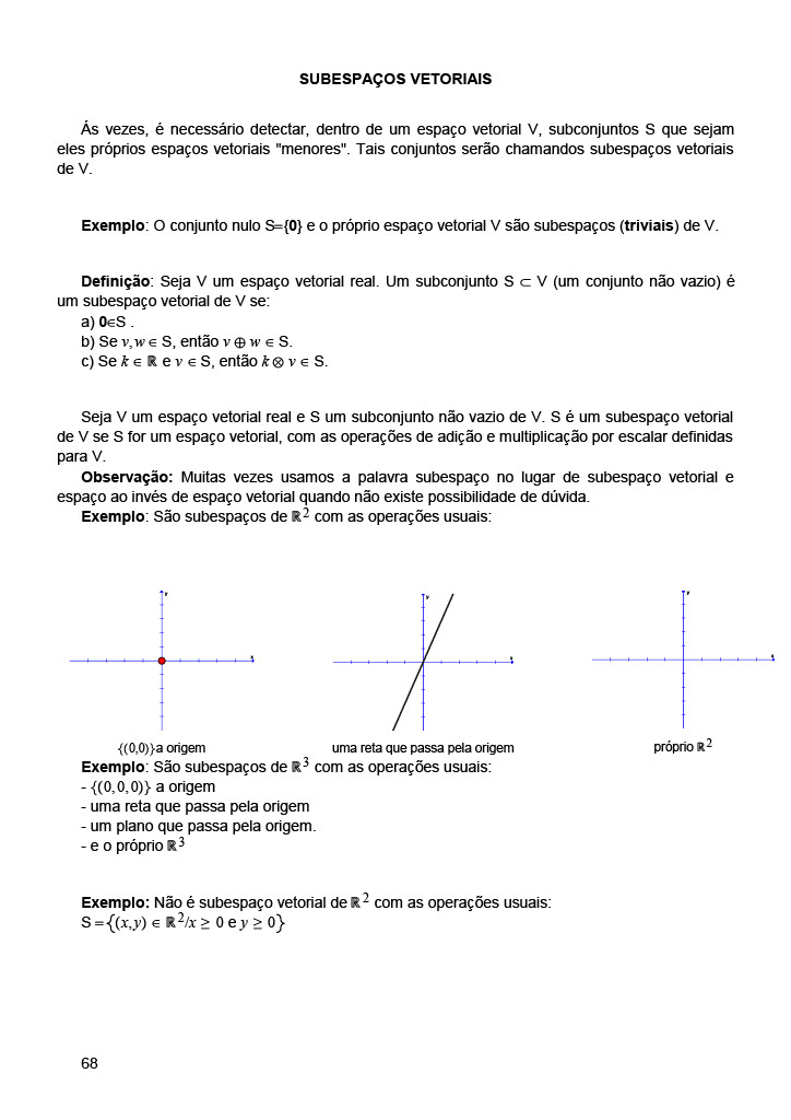 subespaços vetoriais