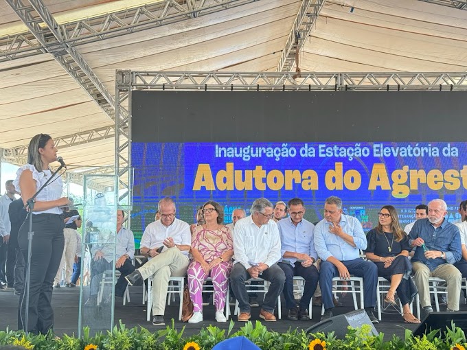 Inauguração da Unidade Elevatória de Água Bruta da Adutora do Agreste em Ipojuca distrito de Arcoverde PE